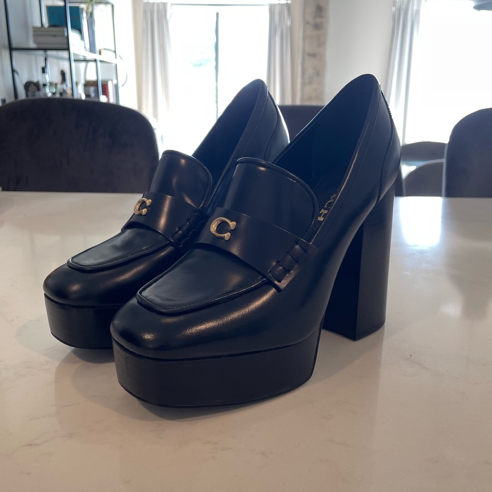 Coach Black Platform Heels